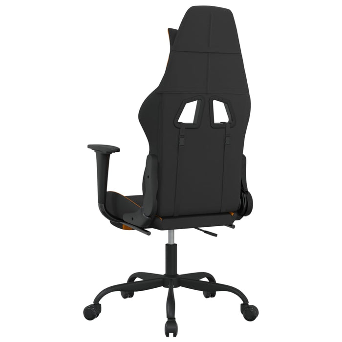 Scaun de gaming cu masaj/suport picioare, negru / oranj, textil - WALTI WALTI
