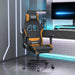 Scaun de gaming cu masaj/suport picioare, negru / oranj, textil - WALTI WALTI