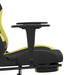 Scaun gaming masaj/suport picioare, negru/verde deschis textil - WALTI WALTI