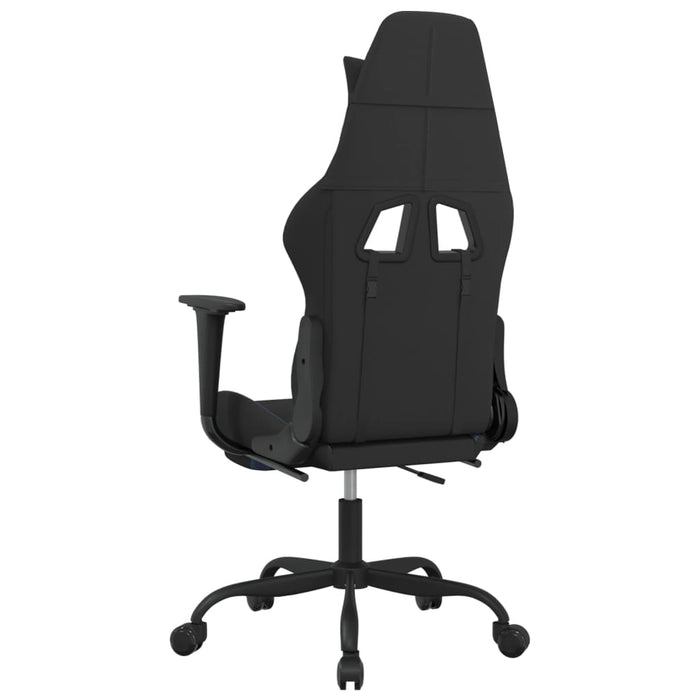 Scaun de gaming cu masaj/suport picioare, negru/albastru textil - WALTI WALTI