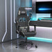 Scaun de gaming cu suport picioare, negru și camuflaj, textil - WALTI WALTI
