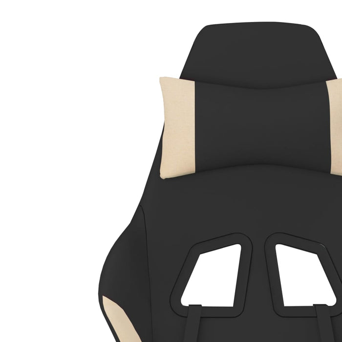 Scaun de gaming cu masaj, negru și crem, material textil - WALTI WALTI