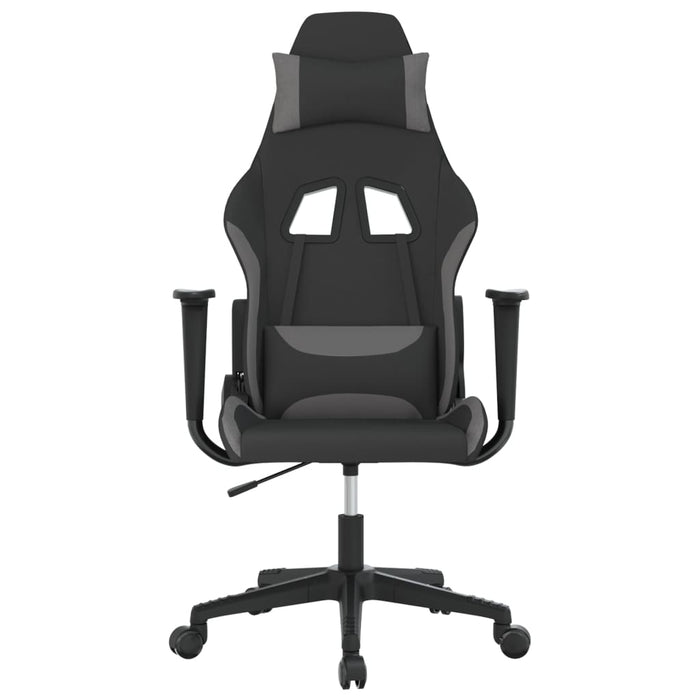 Scaun de jocuri cu masaj, negru și gri deschis, textil - WALTI WALTI