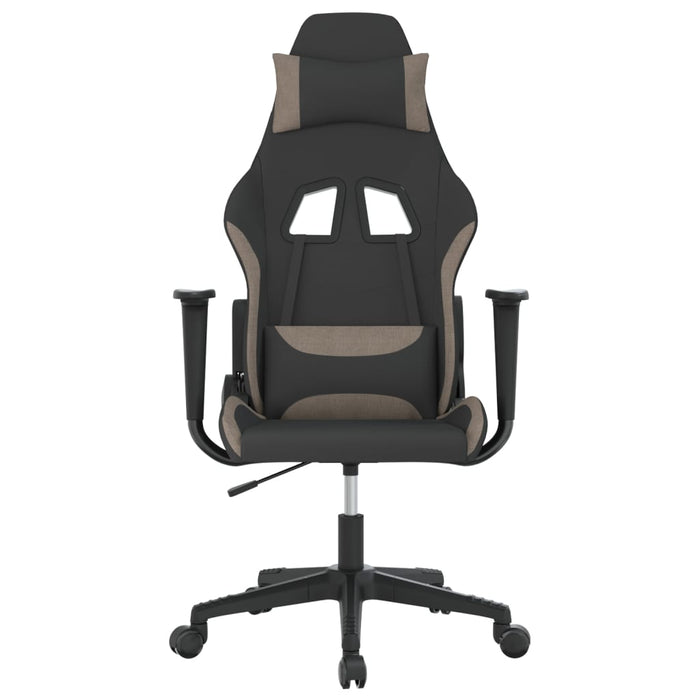 Scaun de gaming cu masaj, negru și taupe, material textil - WALTI WALTI