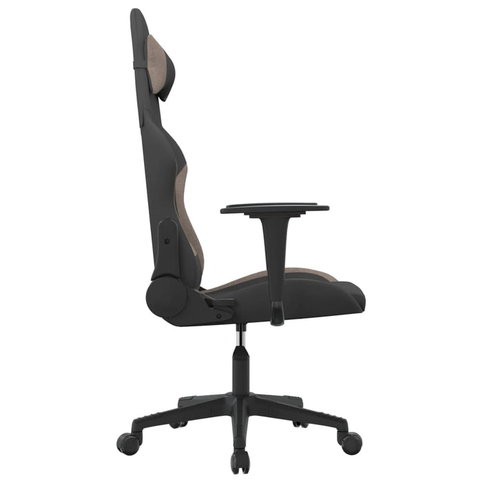 Scaun de gaming cu masaj, negru și taupe, material textil - WALTI WALTI