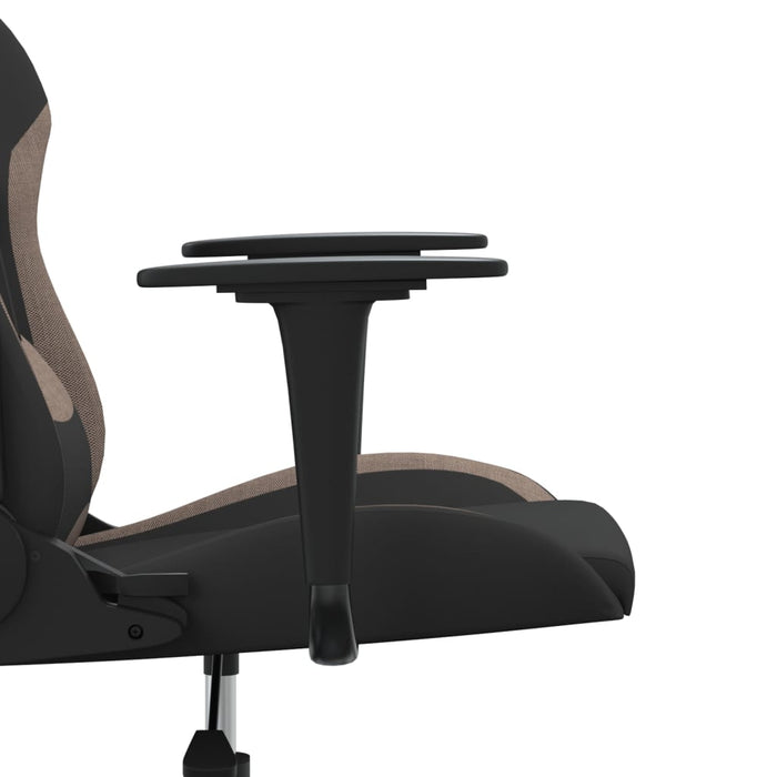 Scaun de gaming cu masaj, negru și taupe, material textil - WALTI WALTI