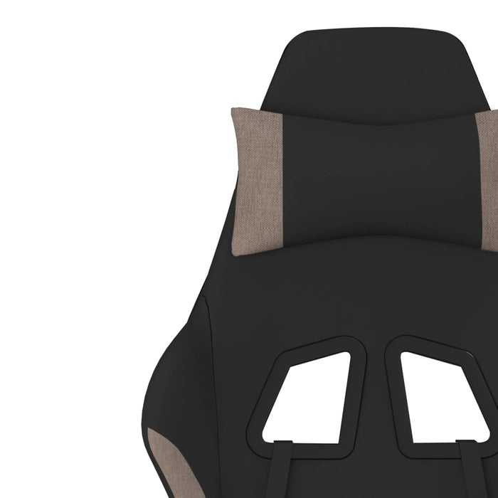 Scaun de gaming cu masaj, negru și taupe, material textil - WALTI WALTI