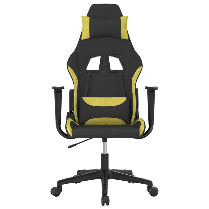 Scaun de gaming cu masaj, negru și verde deschis, textil - WALTI WALTI