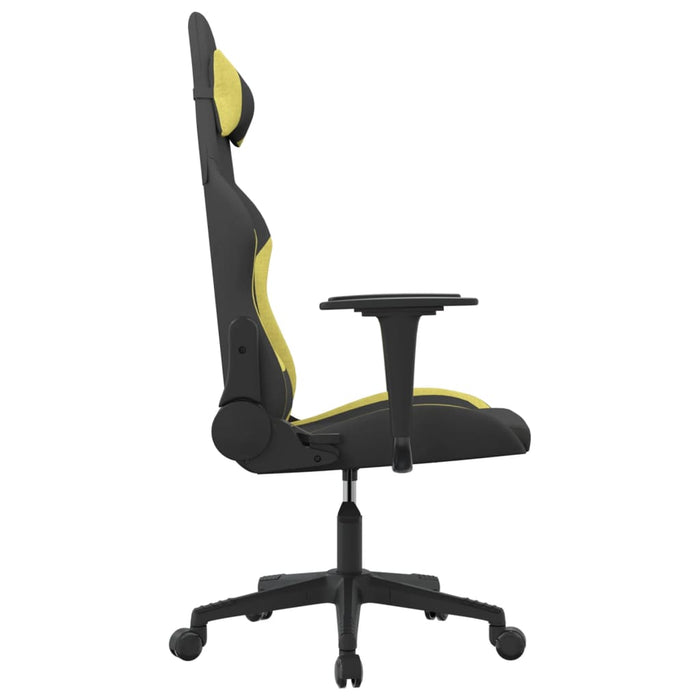 Scaun de gaming cu masaj, negru și verde deschis, textil - WALTI WALTI
