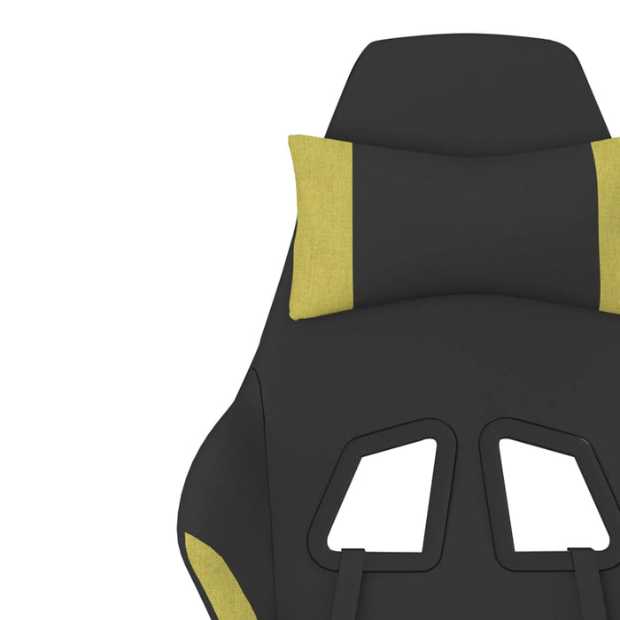 Scaun de gaming cu masaj, negru și verde deschis, textil - WALTI WALTI