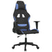 Scaun de gaming cu masaj, negru și albastru, material textil - WALTI WALTI