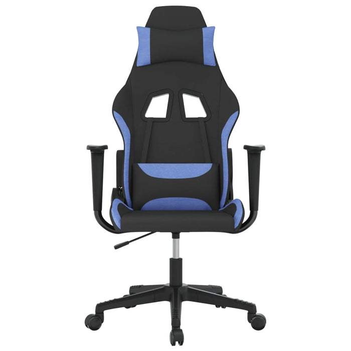Scaun de gaming cu masaj, negru și albastru, material textil - WALTI WALTI