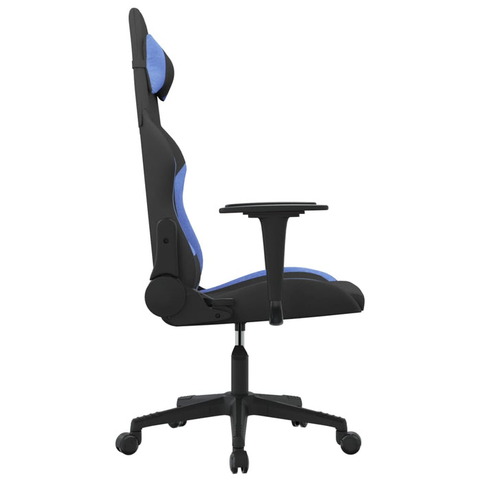 Scaun de gaming cu masaj, negru și albastru, material textil - WALTI WALTI
