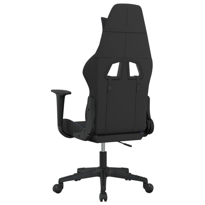 Scaun de gaming cu masaj, negru și albastru, material textil - WALTI WALTI