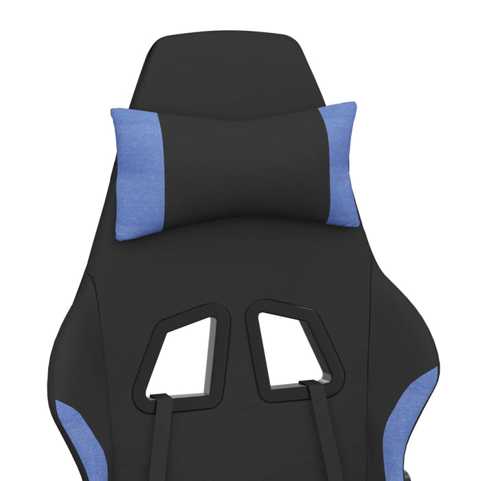 Scaun de gaming cu masaj, negru și albastru, material textil - WALTI WALTI
