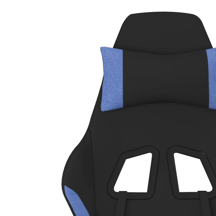 Scaun de gaming cu masaj, negru și albastru, material textil - WALTI WALTI