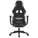 Scaun gaming cu masaj/suport picioare, negru/gri deschis textil - WALTI WALTI