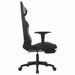 Scaun gaming cu masaj/suport picioare, negru/gri deschis textil - WALTI WALTI