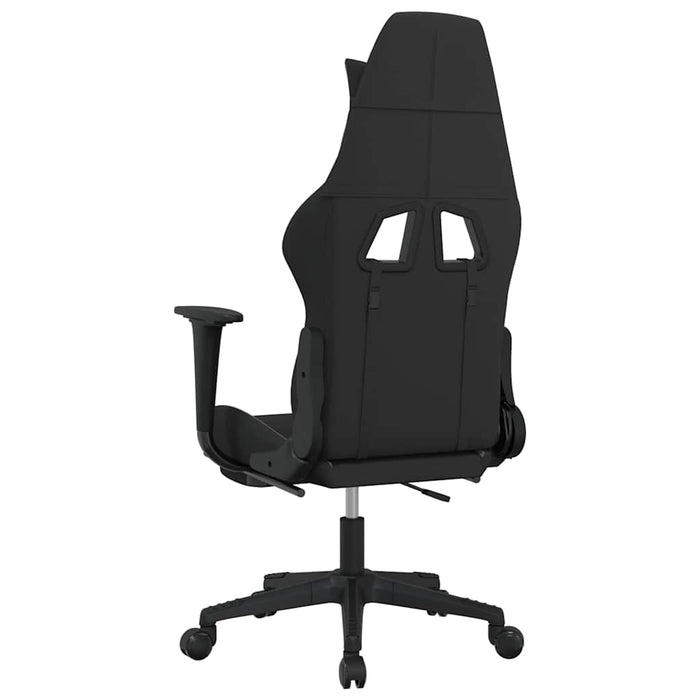 Scaun gaming cu masaj/suport picioare, negru/gri deschis textil - WALTI WALTI