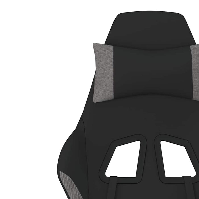 Scaun gaming cu masaj/suport picioare, negru/gri deschis textil - WALTI WALTI