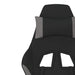 Scaun gaming cu masaj/suport picioare, negru/gri deschis textil - WALTI WALTI