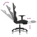 Scaun gaming cu masaj/suport picioare, negru/gri deschis textil - WALTI WALTI