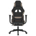 Scaun de gaming cu masaj/suport picioare, negru / taupe, textil - WALTI WALTI