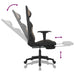 Scaun de gaming cu masaj/suport picioare, negru / taupe, textil - WALTI WALTI
