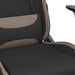 Scaun de gaming cu masaj/suport picioare, negru / taupe, textil - WALTI WALTI