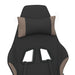 Scaun de gaming cu masaj/suport picioare, negru / taupe, textil - WALTI WALTI