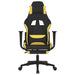 Scaun de gaming cu masaj/suport picioare, negru/galben, textil - WALTI WALTI