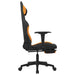 Scaun de gaming cu masaj/suport picioare, negru / oranj, textil - WALTI WALTI