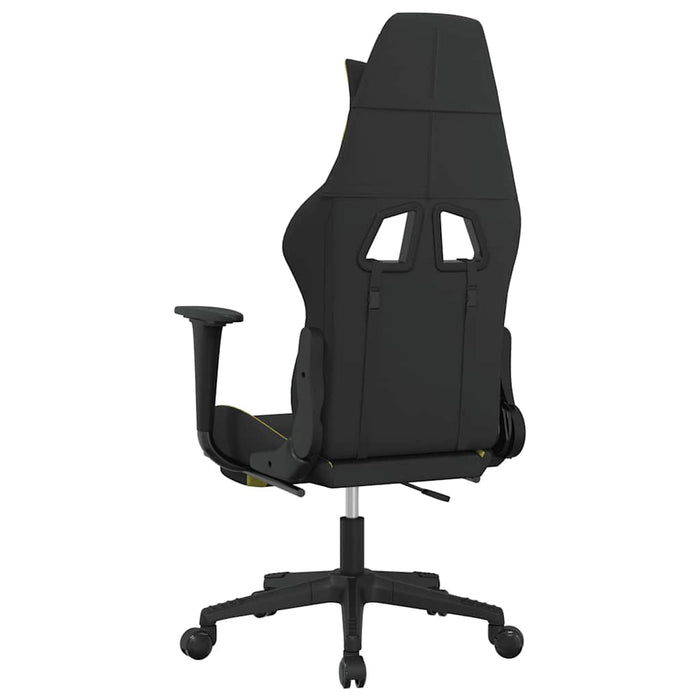 Scaun gaming masaj/suport picioare, negru/verde deschis textil - WALTI WALTI