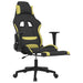Scaun gaming masaj/suport picioare, negru/verde deschis textil - WALTI WALTI