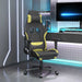 Scaun gaming masaj/suport picioare, negru/verde deschis textil - WALTI WALTI
