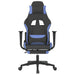 Scaun de gaming cu masaj/suport picioare, negru/albastru textil - WALTI WALTI
