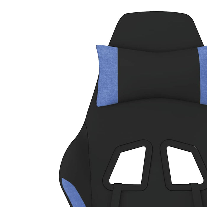 Scaun de gaming cu masaj/suport picioare, negru/albastru textil - WALTI WALTI