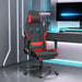 Scaun de gaming cu masaj/suport picioare, negru și roșu, textil - WALTI WALTI