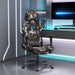 Scaun de gaming cu suport picioare, negru și camuflaj, textil - WALTI WALTI