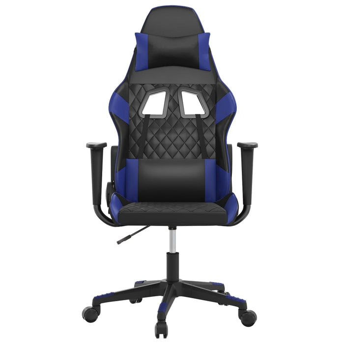 Scaun de gaming de masaj, negru și albastru, piele ecologică - WALTI WALTI