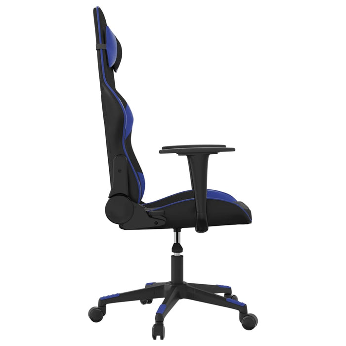 Scaun de gaming de masaj, negru și albastru, piele ecologică - WALTI WALTI