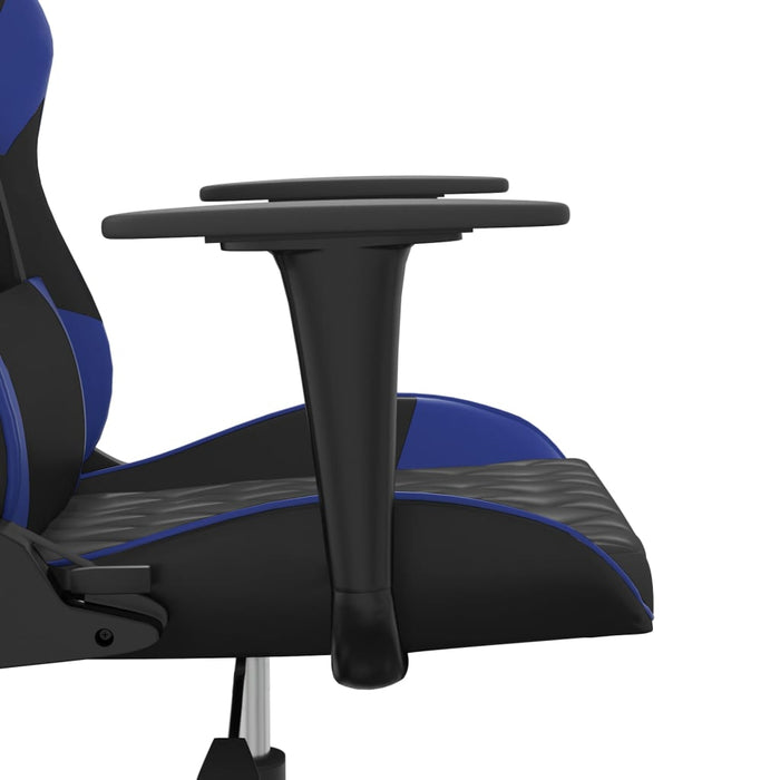 Scaun de gaming de masaj, negru și albastru, piele ecologică - WALTI WALTI