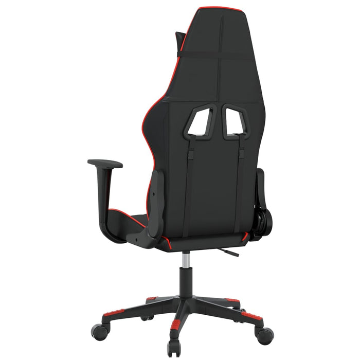Scaun de gaming de masaj, negru și roșu, piele ecologică - WALTI WALTI