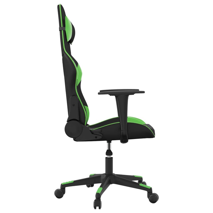 Scaun de gaming de masaj, negru și verde, piele ecologică - WALTI WALTI