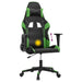Scaun de gaming de masaj, negru și verde, piele ecologică - WALTI WALTI
