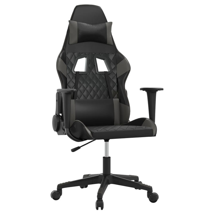 Scaun de gaming de masaj, negru și gri, piele ecologică - WALTI WALTI