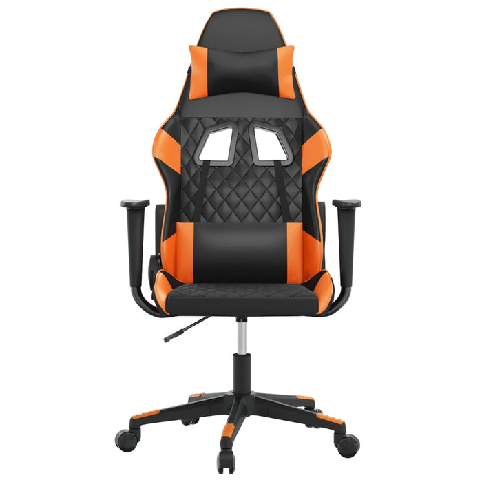 Scaun de gaming de masaj, negru și portocaliu, piele ecologică - WALTI WALTI
