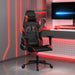 Scaun de gaming de masaj, negru și roșu vin, piele ecologică - WALTI WALTI
