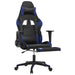 Scaun de gaming masaj/suport picioare negru/albastru piele eco - WALTI WALTI