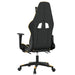 Scaun de gaming cu masaj/suport picioare negru/auriu piele eco - WALTI WALTI